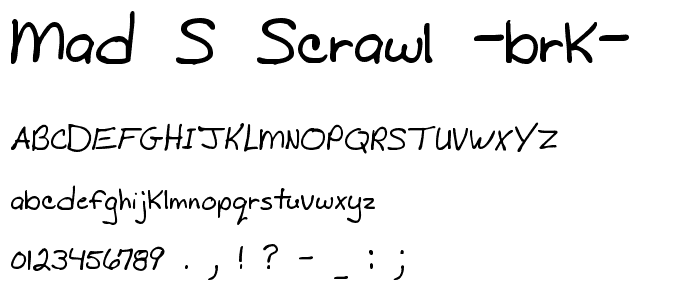 Mad_s Scrawl -BRK- font